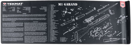 [612409971531] TekMat TEKR36M1GARANDBK M1 Garand Cleaning Mat Black/White Rubber 12"x36" M1 Garand Parts Diagram