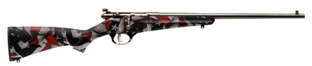 [062654138010] Savage Arms 13801 Rascal  Youth 22 LR 1rd 16.13" Satin Black Sporter Barrel, Satin Black Carbon Steel Receiver, American Flag Fixed Synthetic Stock, Right Hand