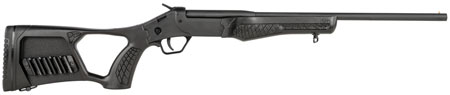 [754908231706] Rossi SSP1BK Tuffy Single Shot Youth 410 Gauge Break Open 3" 1rd 18.50" Matte Black Barrel, Matte Black Steel Receiver, Black Synthetic Thumbhole Stock w/Shell Holder, Right Hand