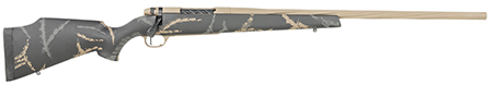 [747115446254] Weatherby MAM05N65CMR6B Mark V Accumark LTD 6.5 Creedmoor 4+1 22" Barrel, Burnt Bronze Cerakote Finish, Gray/Brown Accent Black Fixed Monte Carlo Stock