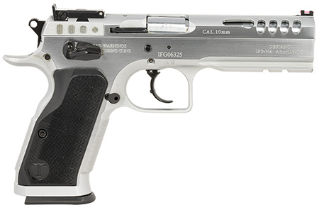 [8051770130192] Tanfoglio IFG TFSTOCKM10 Defiant Stock Master 10mm Auto 13+1 4.75" Hard Chrome Steel/Aluminum Grip