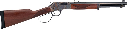 [619835200433] Henry H012GRCC Big Boy Carbine Side Gate Full Size 44 Mag 7+1 16.50" Blued Octagon Barrel, Color Case Hardened Steel Receiver, American Walnut Wood Stock Right Hand