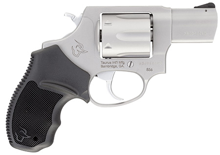 [725327620846] Taurus 285629 856 *CA Compliant Small Frame 38 Special +P 6rd 2" Matte Stainless Barrel, Cylinder  &  Frame, Black Soft Rubber Finger Groove Grip, Transfer Bar Safety, Exposed Hammer