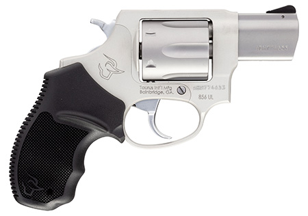 [725327620860] Taurus 2-85629UL 856 Ultra-Lite *CA Compliant 38 Special 6rd 2" Matte Stainless Steel Black Rubber Grip