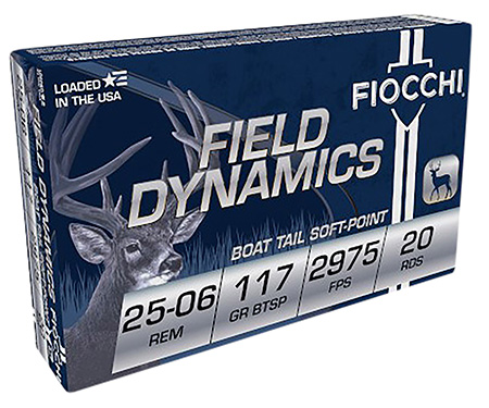 [762344711218] Fiocchi 2506B Field Dynamics  25-06Rem 117gr Pointed Soft Point 20 Per Box/10 Case