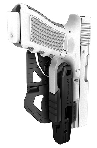 [7290017108322] Recover Tactical G7 G7  OWB Black Polymer Compatible w/ Glock 17/19, Ambidextrous