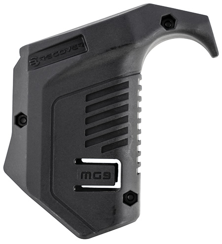 [7290017108391] Recover Tactical MG9 Angled Mag Pouch  Black Polymer, Picatinny Rail Mount, Compatible w/ Glock