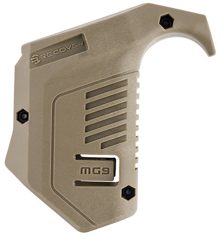[7290017108407] Recover Tactical MG9-02 Angled Mag Pouch  Tan Polymer, Picatinny Rail Mount, Compatible w/ Glock