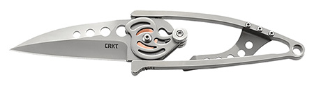 [794023510225] CRKT 5102N Snap Lock  2.55" Folding Drop Point Plain Bead Blasted 420J2 SS Blade/Stainless Steel Handle Features Money Clip Includes Pocket Clip