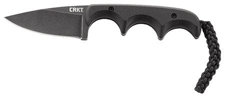 [794023238402] CRKT 2384K Minimalist  2.16" Fixed Drop Point Plain Black Stonewashed 5Cr15MoV SS Blade/Black G10 Handle Includes Lanyard/Sheath