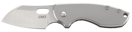 [794023531107] CRKT 5311 Pilar  2.40" Folding Plain Satin 8Cr13MoV SS Blade/Bead Blasted Stainless Steel Handle Includes Pocket Clip
