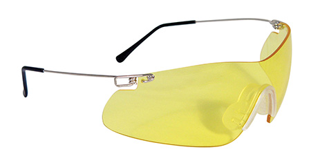 [674326216874] Radians CP5740CS Clay Pro Shooting Glasses Adult Amber Lens Wraparound Silver Frame