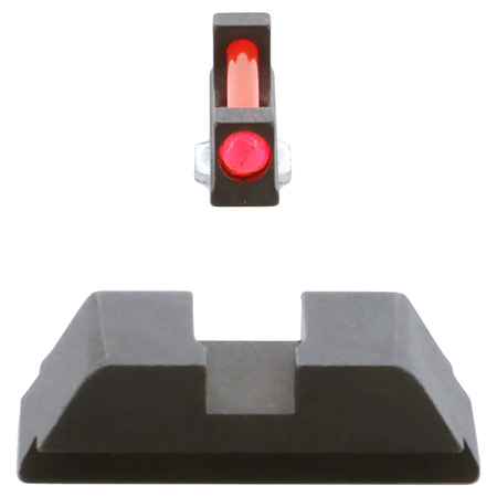[644406902706] AmeriGlo GFT113 Range Series Sight Set for Glock  Red Fiber Optic Front Sight-Black Rear Sight