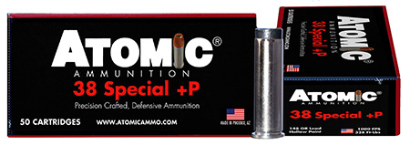 [858767004195] Atomic Ammunition 00419 Pistol Precision Craft 38Special +P 148gr Lead Hollow Point 50 Per Box/10 Case