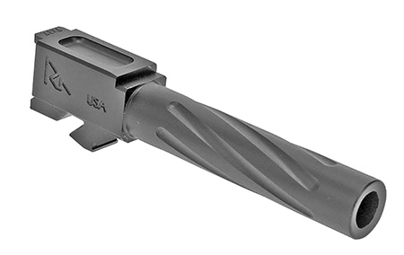 [788130029879] Rival Arms RA20G101D Precision V1 Match Grade 9mm Luger Compatible w/Glock 17 Gen3-4, 4.49" Fluted PVD Stainless Steel, Target Crown