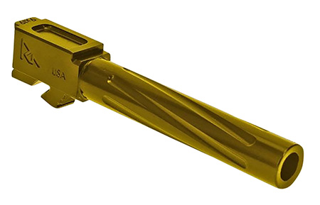[788130029916] Rival Arms RA20G103E Precision V1 Match Grade 9mm Luger Compatible w/Glock 17 Gen5 4.49" Fluted Gold PVD Stainless Steel