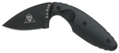 [617717214806] Ka-Bar 1480 TDI Law Enforcement 2.31" Fixed Drop Point Plain Black AUS-8A SS Blade, Black Zytel Handle, Includes Belt Clip/Sheath