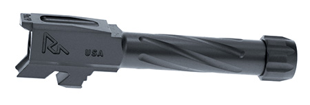 [788130030073] Rival Arms RA20G302D Precision V1 Match Grade 9mm Luger Compatible w/Glock 43 3.41" Fluted Threaded PVD Stainless Steel