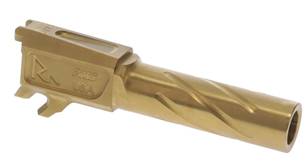 [788130031353] Rival Arms RA20P101E Precision Drop-In Barrel 9mm Luger 3.70" Gold PVD Finish 4340H Steel Material for Sig P365XL
