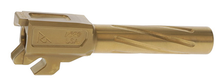 [788130031230] Rival Arms RA20P301E Precision Match Grade 9mm Luger 3.90" Fluted Gold PVD Steel, Fits Sig P320 Carry