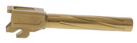 [788130031513] Rival Arms RA20P401E Precision Match Grade 9mm Luger 3.90" Fluted Gold PVD Steel, Fits Sig P320 Full Size