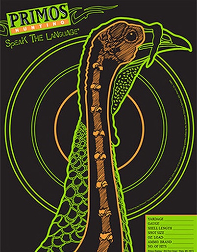 [010135060428] Primos 6042 VisiShot  Turkey Hanging Paper Shotgun Multi-Color Impact Enhancement 10 Pack