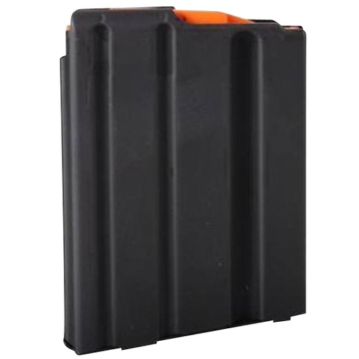 [766897410710] DuraMag 5X23041188CPD SS  5rd 223 Rem/300 Blackout/5.56x45mm NATO for AR-15 Black w/ Orange Follower Detachable