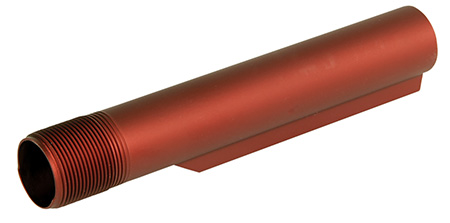 [706612407687] LBE Unlimited MBUF002RED Mil-Spec Buffer Tube  6 Position AR-15 Red