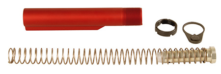 [706612407755] LBE Unlimited MILBUFKTRED Mil-Spec Buffer Tube Kit  6 Position AR-15 Red
