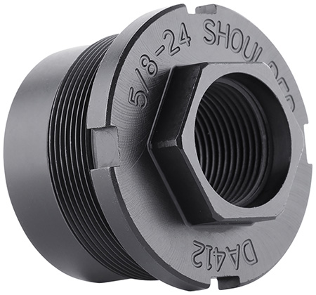 [810128161152] Dead Air DA412 Ghost-M  &  Pyro Fixed Mount 5/8"-24 tpi Black