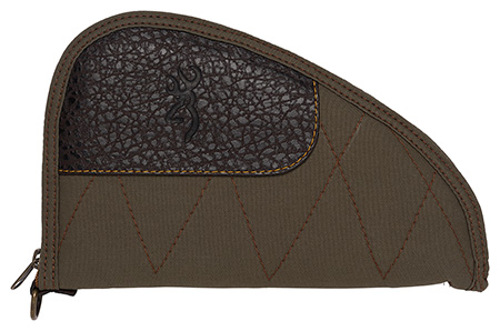 [023614965725] Browning 1435048411 Laredo Pistol Rug 11" Long Olive w/ Brown Accents Canvas/Leather Holds Handgun