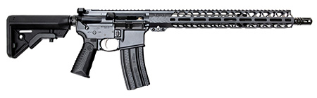 [810033782657] Battle Arms Development WORKHORSE 010 Workhorse Patrol 223 Wylde 16" 30+1 Battlearms Gray 6 Position B5 Bravo Adjustable Stock Black Polymer Grip