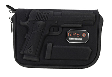 [819763010535] GPS Bags 908PC Custom Molded  w/ Lockable Zippers Internal Mag Holder  &  Black Finish for 1911  &  Similar Clones
