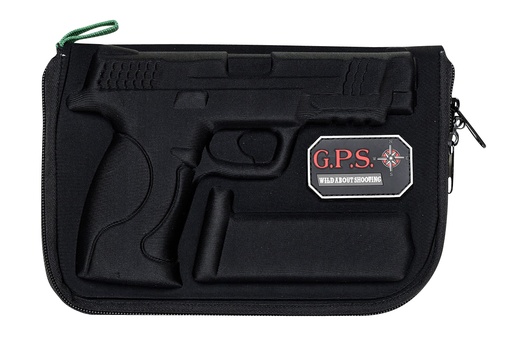 [819763011884] GPS Bags 912PC Custom Molded  w/ Lockable Zippers Internal Mag Holder  &  Black Finish for S&W M & P Full-Size/Compact (9mm Luger/40 S&W/45 ACP)