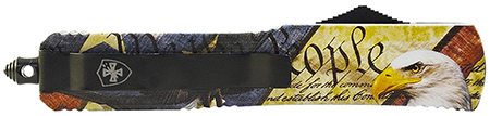 [093674806030] Templar Knife SEG332 Gen II Eagle Small 2.69" OTF Drop Point Plain Powder Coated 440C SS Blade, 4.31" Eagle w/"We The People" Aluminum Handle, Glass Breaker