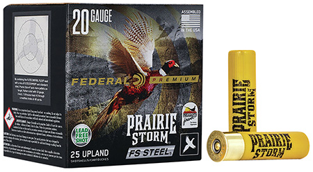 [604544627152] Federal PFSX207FS4 Premium Prairie Storm FS 20Gauge 3" 7/8oz 4Shot 25 Per Box/10 Case