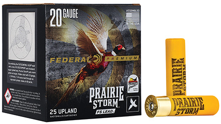 [604544626346] Federal PFX258FS6 Premium Prairie Storm FS 20Gauge 3" 1 1/4oz 6Shot 25 Per Box/10 Case