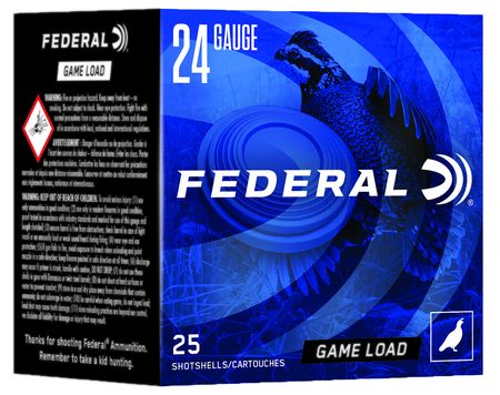[604544669633] Federal N1248 Game-Shok Heavy Field 24Gauge 2.50" 11/16oz 8Shot 25 Per Box/10 Case