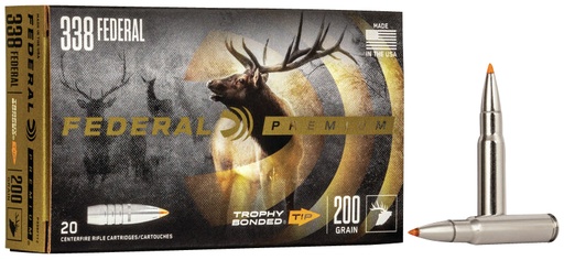 [604544671063] Federal PB338TT200 Trophy Bonded Tip Component Premium 338Cal 300gr 50 Per Box/4 Case