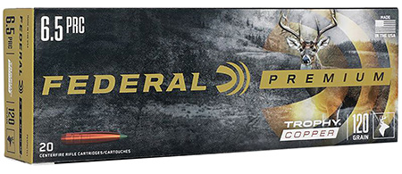 [604544670592] Federal P65PRCTC1 Premium  6.5PRC 120gr Trophy Copper 20 Per Box/10 Case