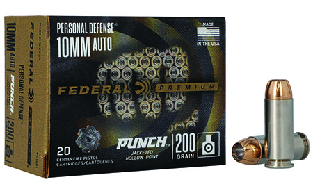 [604544672596] Federal PD10P1 Punch Personal Defense 10mmAuto 200gr Jacketed Hollow Point 20 Per Box/10 Case
