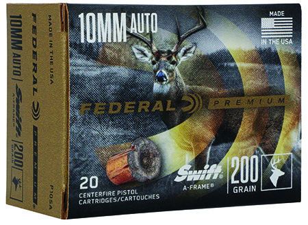 [604544656190] Federal P10SA Premium  10mmAuto 200gr Swift A Frame 20 Per Box/10 Case