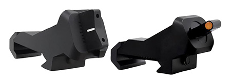 [647533046572] XS Sights AR00081N XTI2 45 Degree Offset BUIS Non-Tritium Set  Black Orange Front White Stripe Rear for AR-15