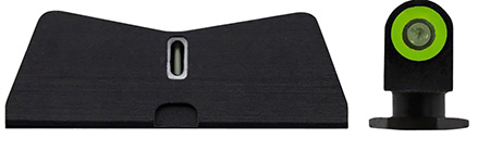[647533011617] XS Sights GL0009S6G DXT2 Standard Dot Night Sights fit Glock  Black | Green Tritium Green Outline Front Sight Green Tritium White Outline Bar Rear Sight