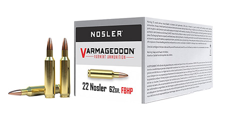 [054041651806] Nosler 65180 Varmageddon  22Nosler 62gr Flat Base Hollow Point 50 Per Box/5 Case