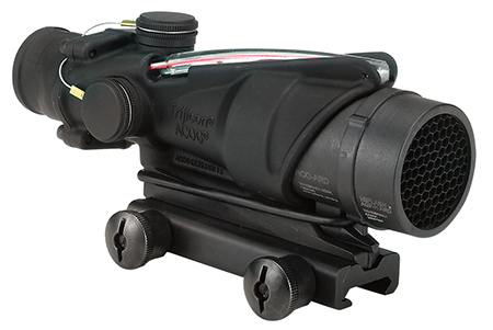 [719307302075] Trijicon 100230 ACOG  Black Hardcoat Anodized 4x32mm Illuminated Red Chevron Reticle
