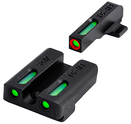 [788130027295] TruGlo TG13SG4A TFX  Black | Green Tritium  &  Fiber Optic White Outline Front Sight Green Tritium  &  Fiber Optic Rear Sight