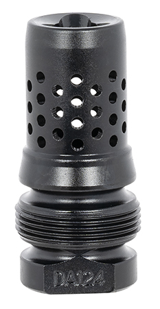 [810128160650] Dead Air DA124 Xeno Muzzle Brake Black Nitride 4140 Steel with 5/8"-24 tpi Threads