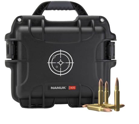 [666365027160] Nanuk 905AMMO1 905 Ammo Case 223Rem Black/White Resin 525rds