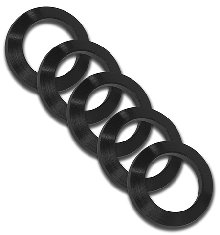 [811071013451] GrovTec US Inc GTHM319 Crush Washer  223 Cal Black Nitride Steel 1/2"-28 tpi Rifle 5 Per Pack